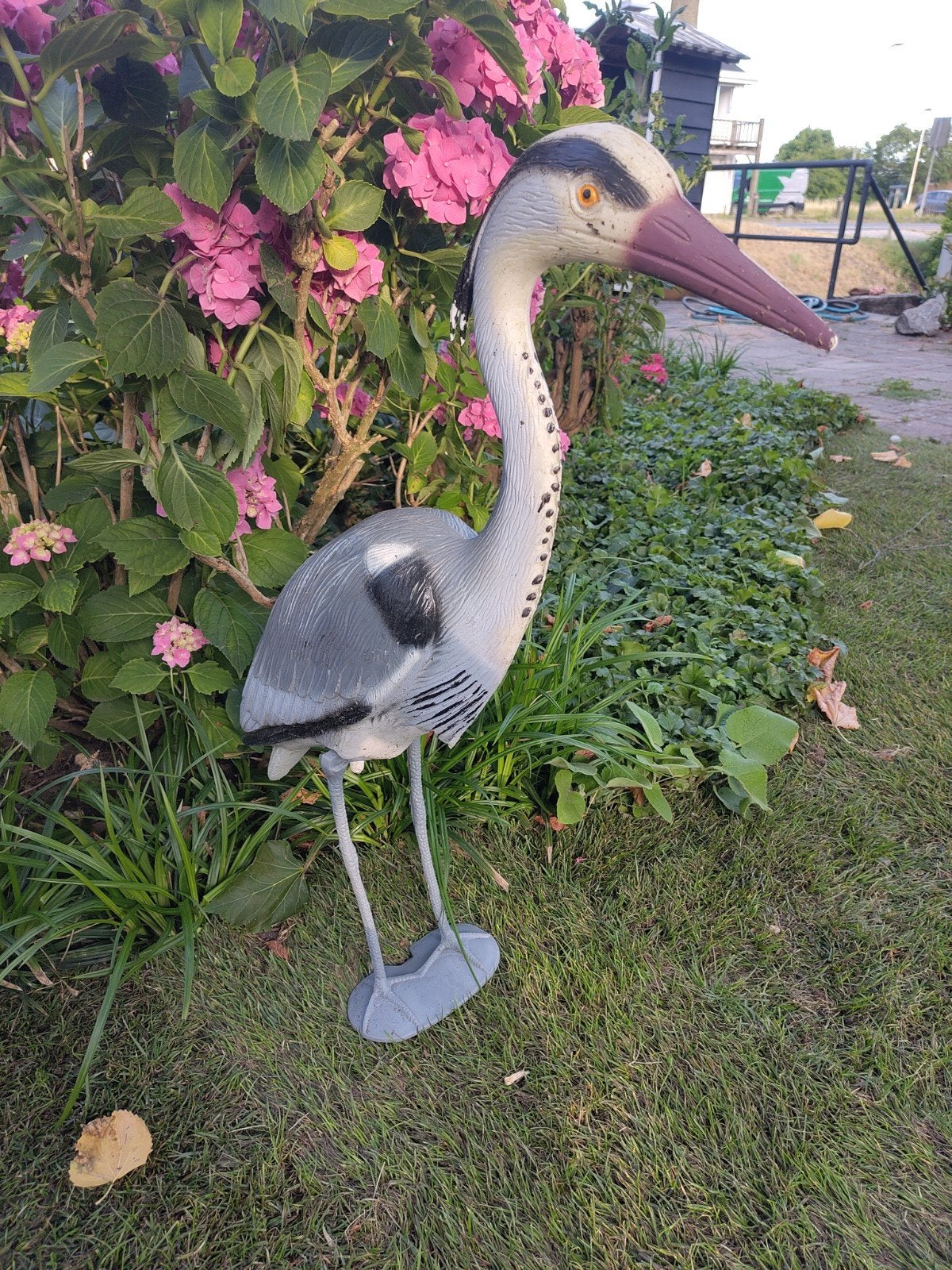 Reiger voor bij de vijver, Tuin en Terras, Tuinbeelden, Ophalen, Nieuw, Kunststof
