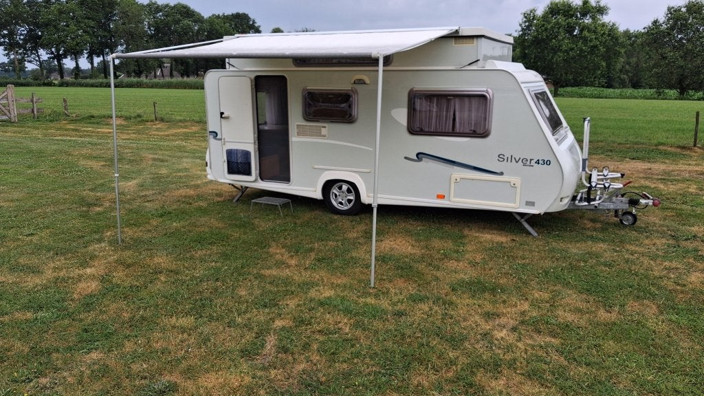 Leuke Trigano Silver 430 LJ '08 Enkele Bedden 1000KG, Caravans en Kamperen, Caravans, Overige typen, Schokbreker, Trigano, Bedrijf