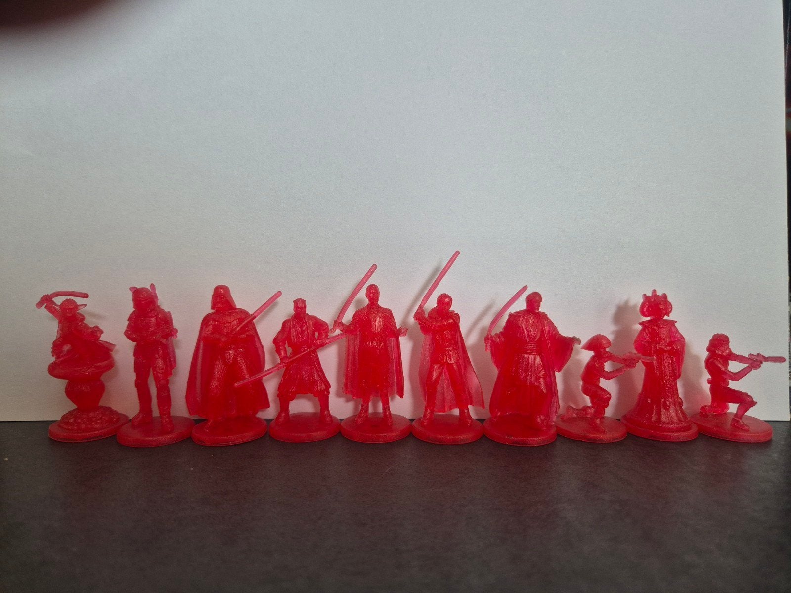 Star Wars Actiefiguren Set - Rode Plastic Figuurtjes, Verzenden, Gebruikt, Actiefiguurtje