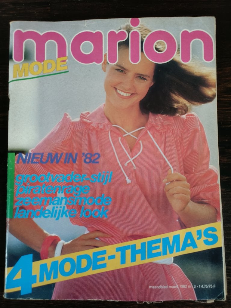Marion  maart 1982   Retro mode patronen uit de jaren '80, Ophalen of Verzenden, Zo goed als nieuw, Vrouw, Marion