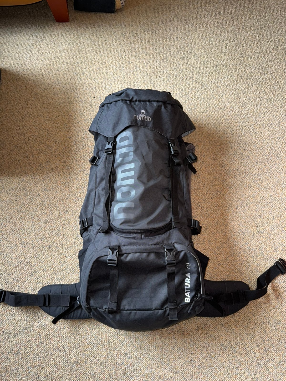 Nomad Batura 70L Backpack + Regenhoes | Backpacken, Ophalen of Verzenden, 40 cm of meer, Nomad, 60 cm of meer