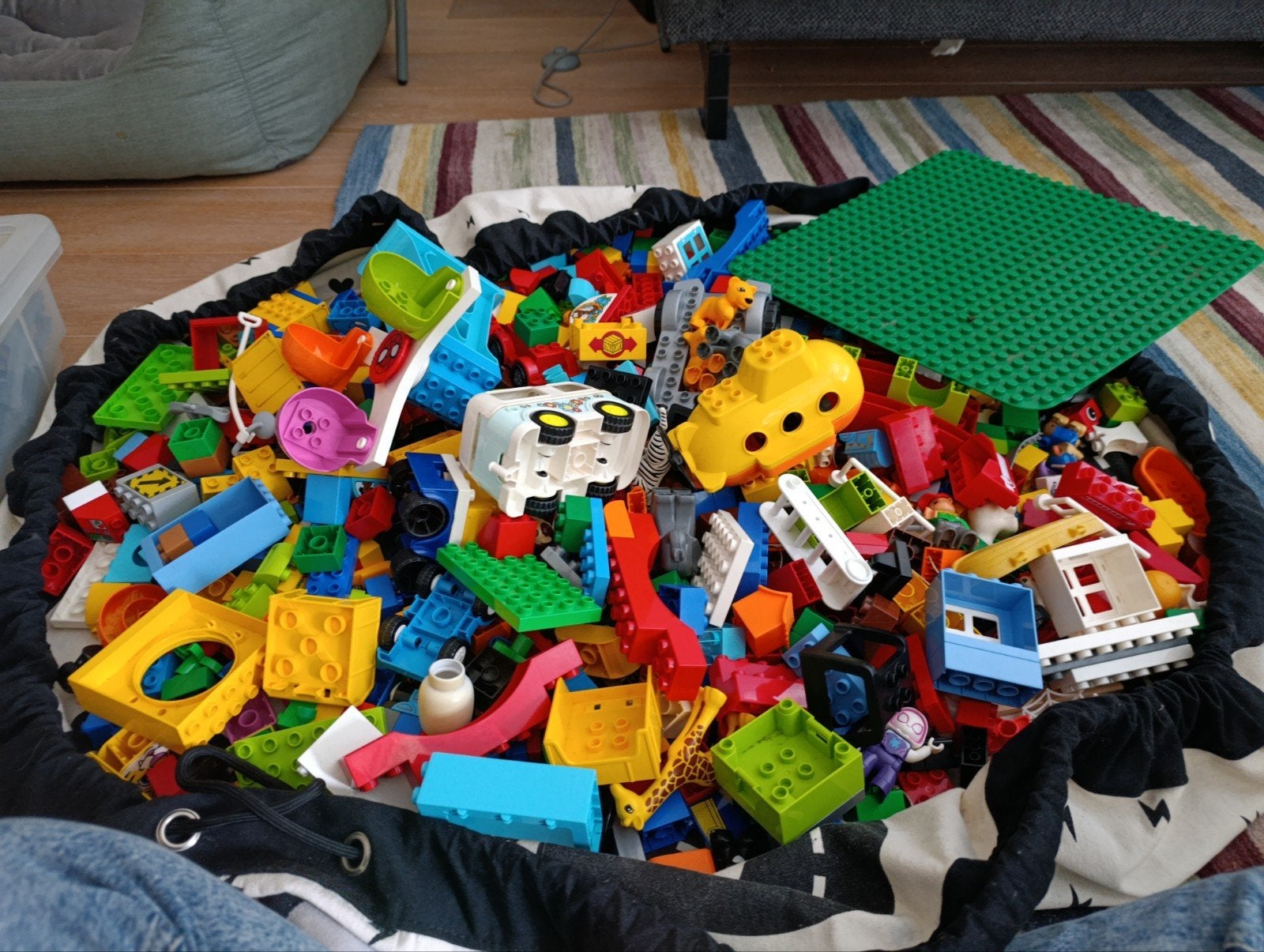 Play&Go speelmat/opbergzak met diverse Duplo, Ophalen, Gebruikt, Inclusief extra onderdelen, Duplo