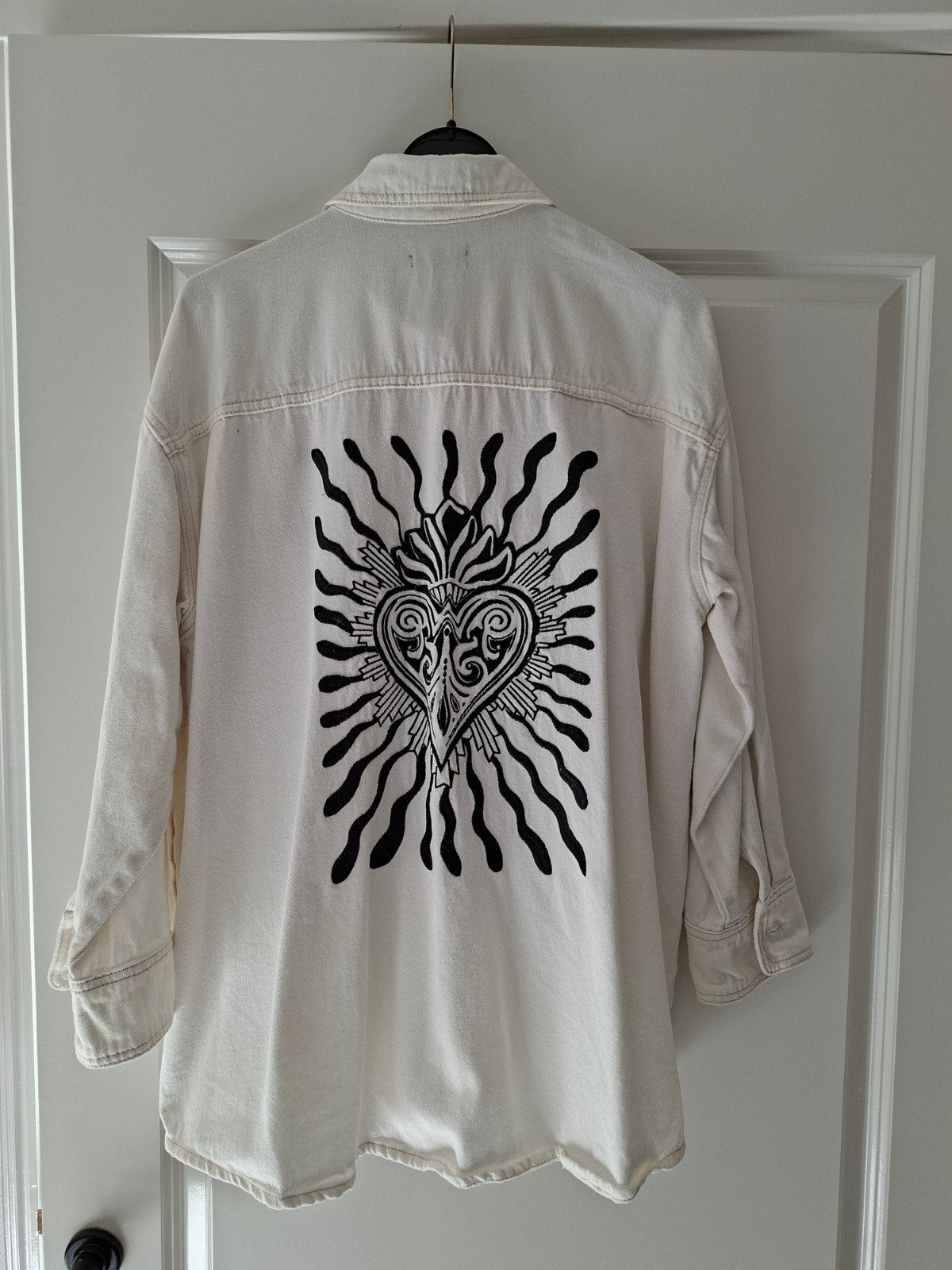 Blouse/jas dames oversized S/M, Maat 38/40 (M), Beige, Ophalen of Verzenden, Lange mouw