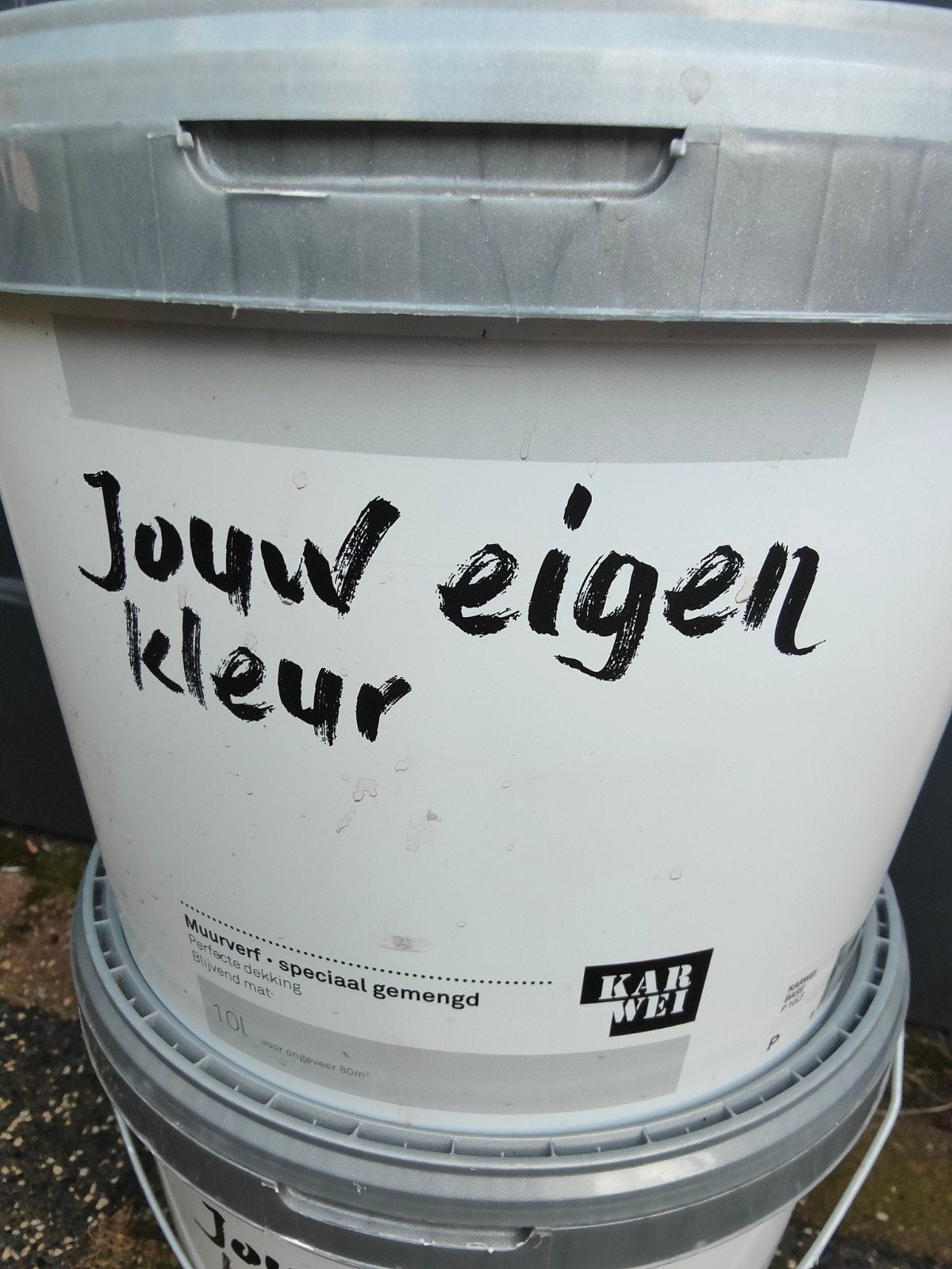 muurverf karwei., Doe-het-zelf en Verbouw, Ophalen, Nieuw, Verf, 10 tot 15 liter