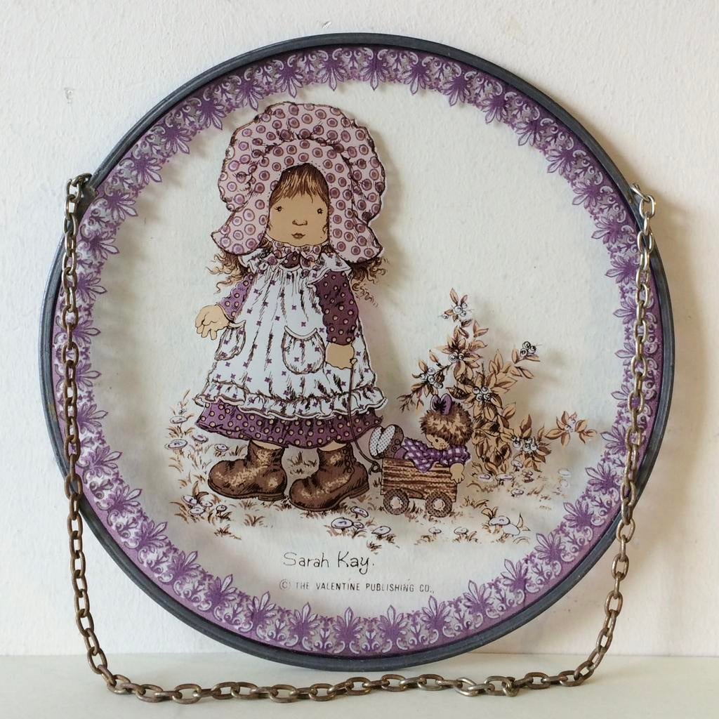 Vintage Sarah Kay Hanger Glas in Lood Raamhanger ‘70s, Ophalen of Verzenden, Zo goed als nieuw