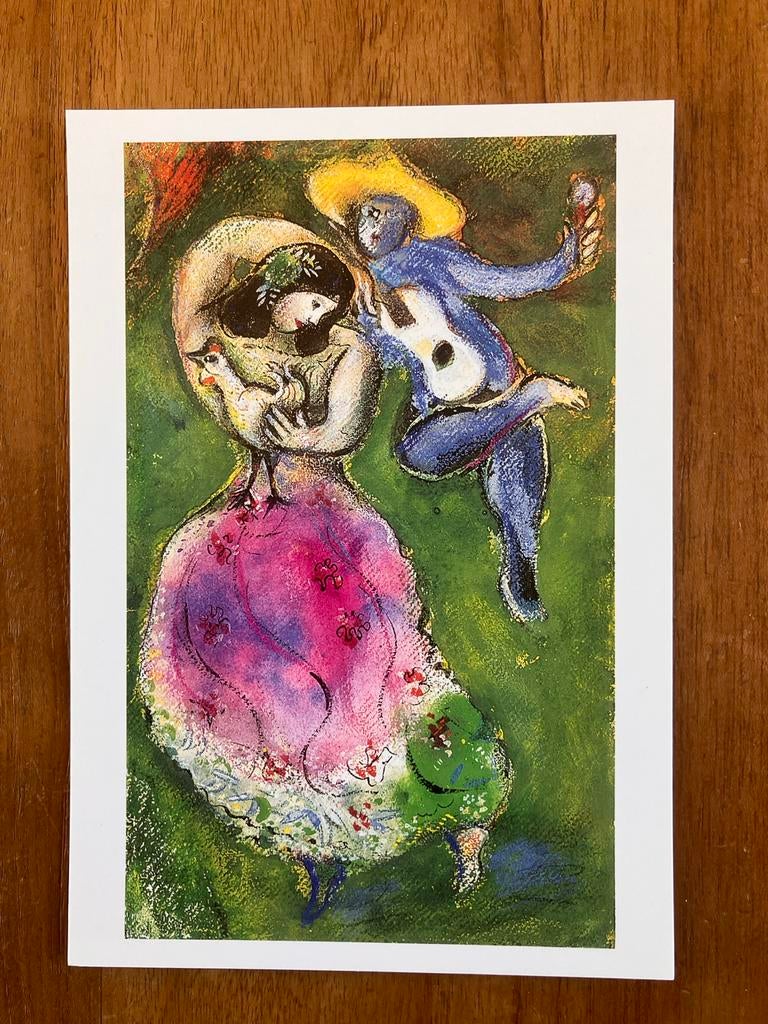 Marc Chagall - Couple de danseurs - Two Dancers, 1941, Verzamelen, Ophalen of Verzenden, 1980 tot heden, Ongelopen, Muziek