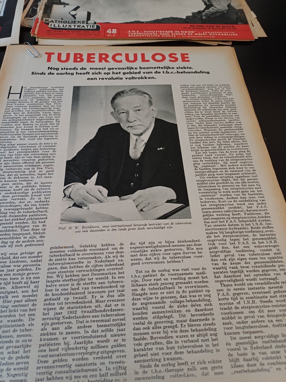 artikel Tuberculose Dekkerswald Nijmegen,  Klokkenberg Breda, Ophalen of Verzenden, 1940 tot 1960, Knipsel(s)