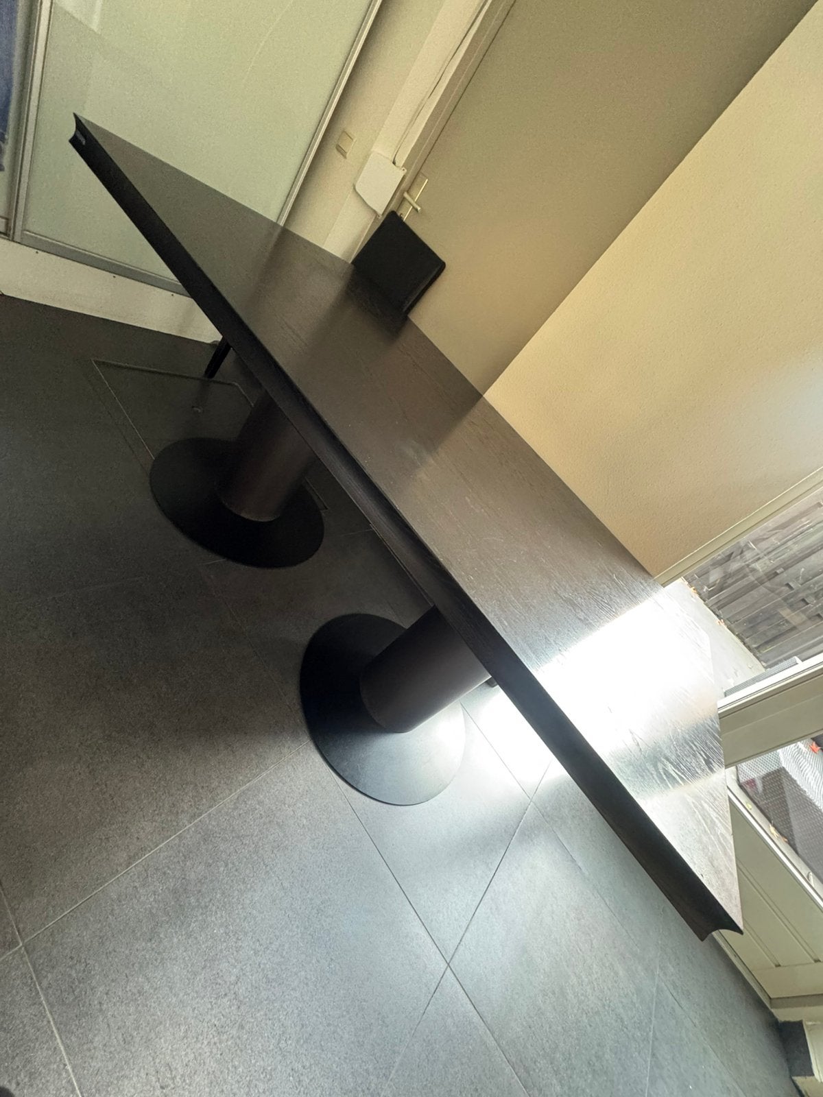 eetafel mokka bruin, Ophalen, Gebruikt, 50 tot 100 cm, 150 tot 200 cm