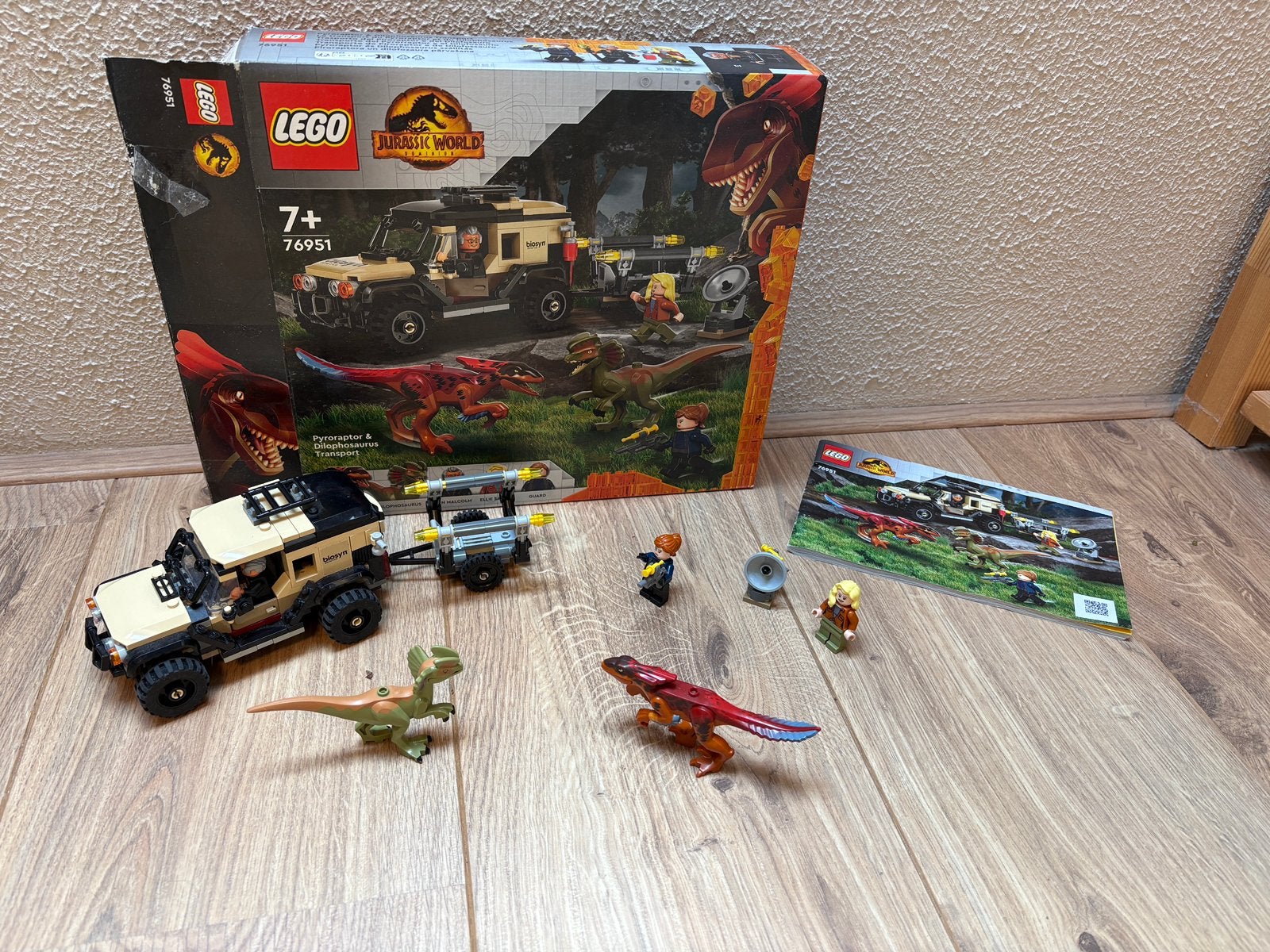 Lego Jurassic World 76951 - Pyroraptor & Dilophosaurus Trans, Jurassic World, Lego, Ophalen of Verzenden, Zo goed als nieuw