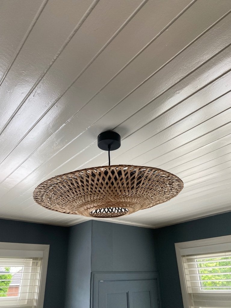 GOOD&MOJO Kalimantan hanglamp ø60 cm – naturel bamboe, Ophalen, Zo goed als nieuw, Overige materialen, E27 (groot)