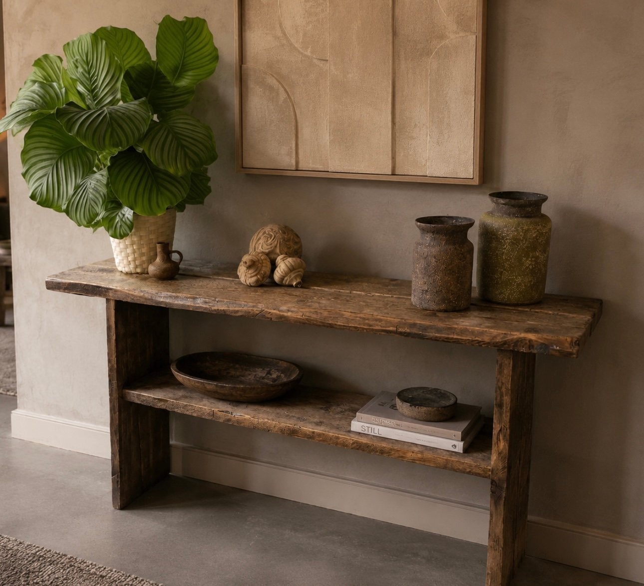 Rauww | Sidetable | Maatwerk, Ophalen of Verzenden, Zo goed als nieuw, 25 tot 50 cm, Rechthoekig