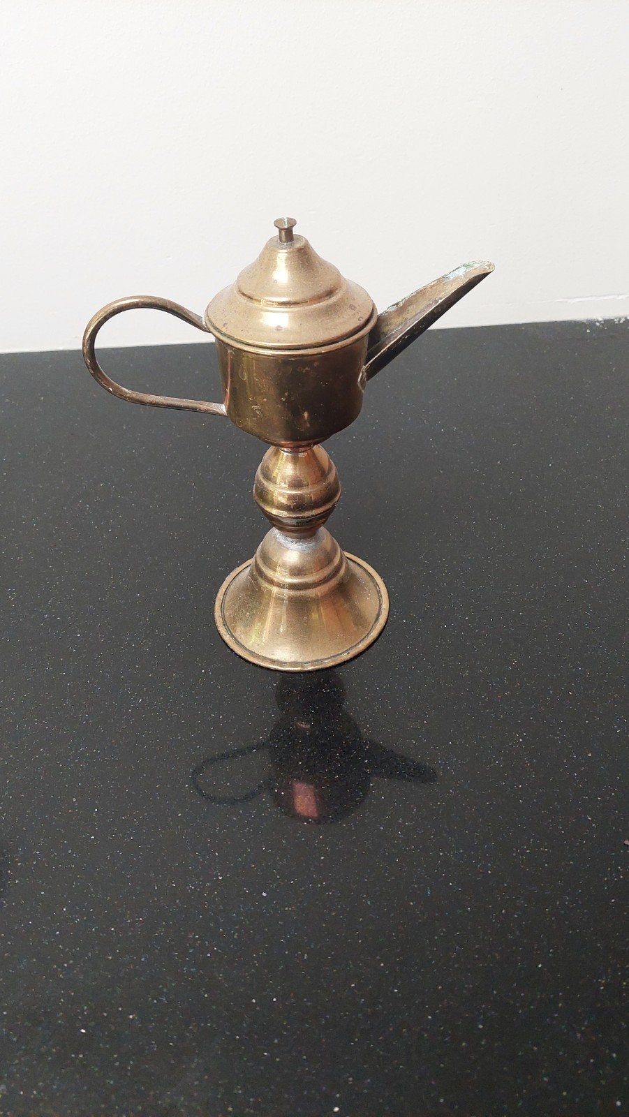 Antieke Messing Olielamp - Decoratieve Aladdin Lamp, Ophalen of Verzenden