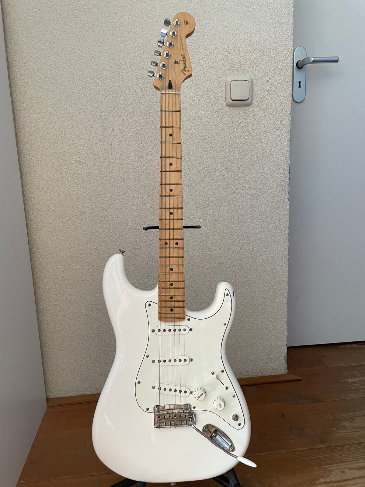 Fender Player Stratocaster Polar White MN, Ophalen, Zo goed als nieuw, Solid body, Fender
