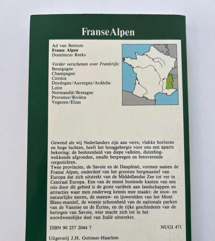 Dominicus Reeks: Franse Alpen - Gottmer Reisgidsen, Boeken, Europa, Ophalen of Verzenden, Reisgids of -boek, Gelezen
