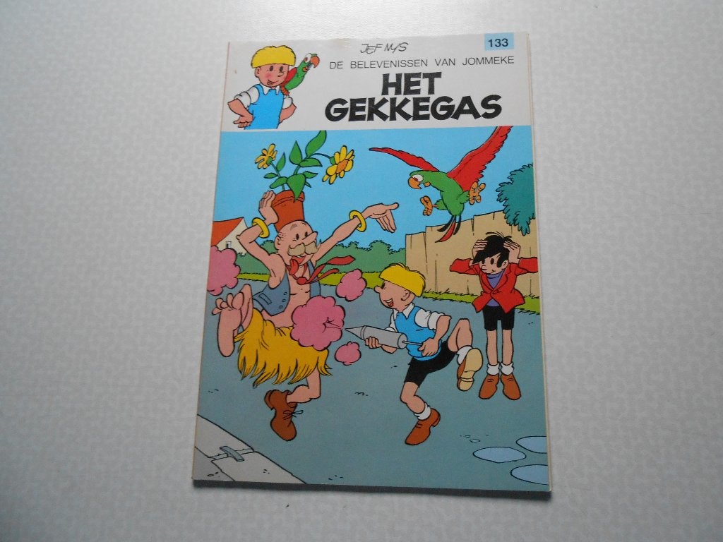 Jommeke 133 Het gekkegas 1986 1 ste druk., Boeken, Jef Nys, Eén stripboek, Nieuw, Ophalen of Verzenden