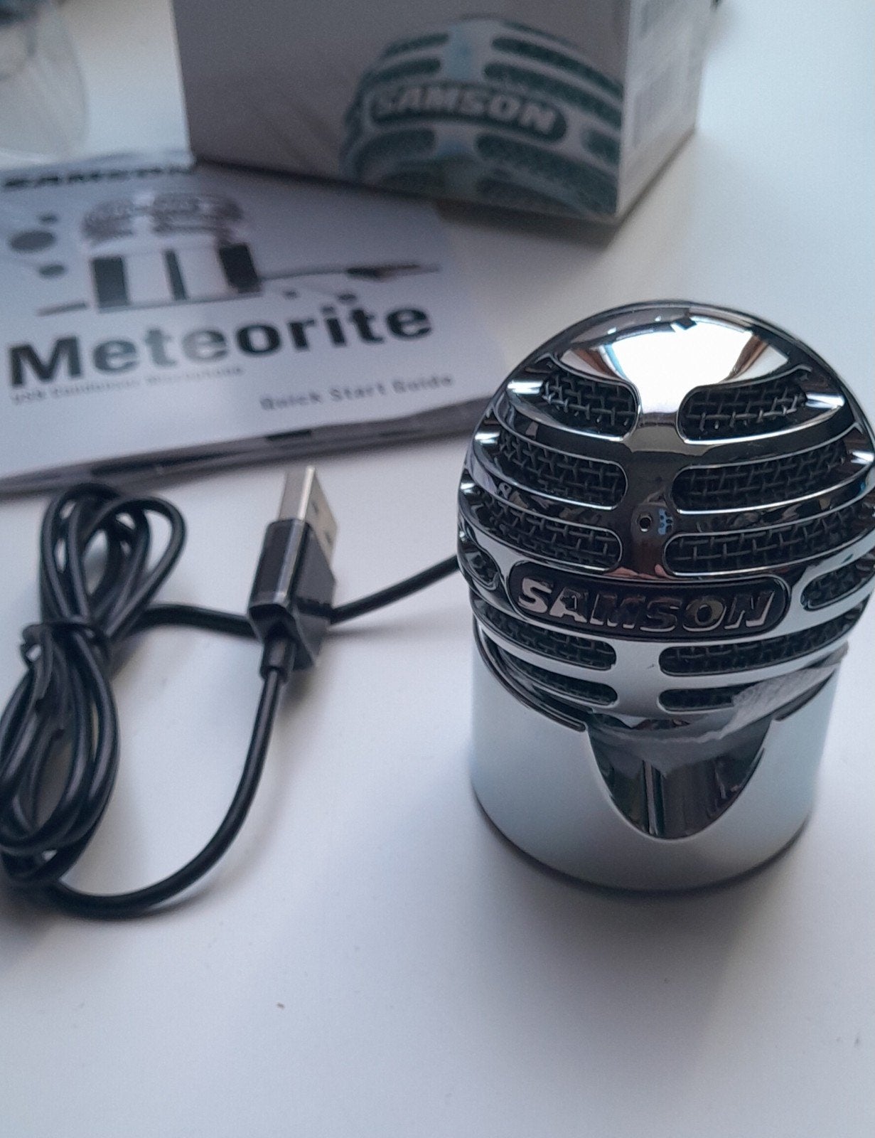 Samson Meteorite USB Condensator Microfoon, Ophalen of Verzenden, Zo goed als nieuw, Studiomicrofoon
