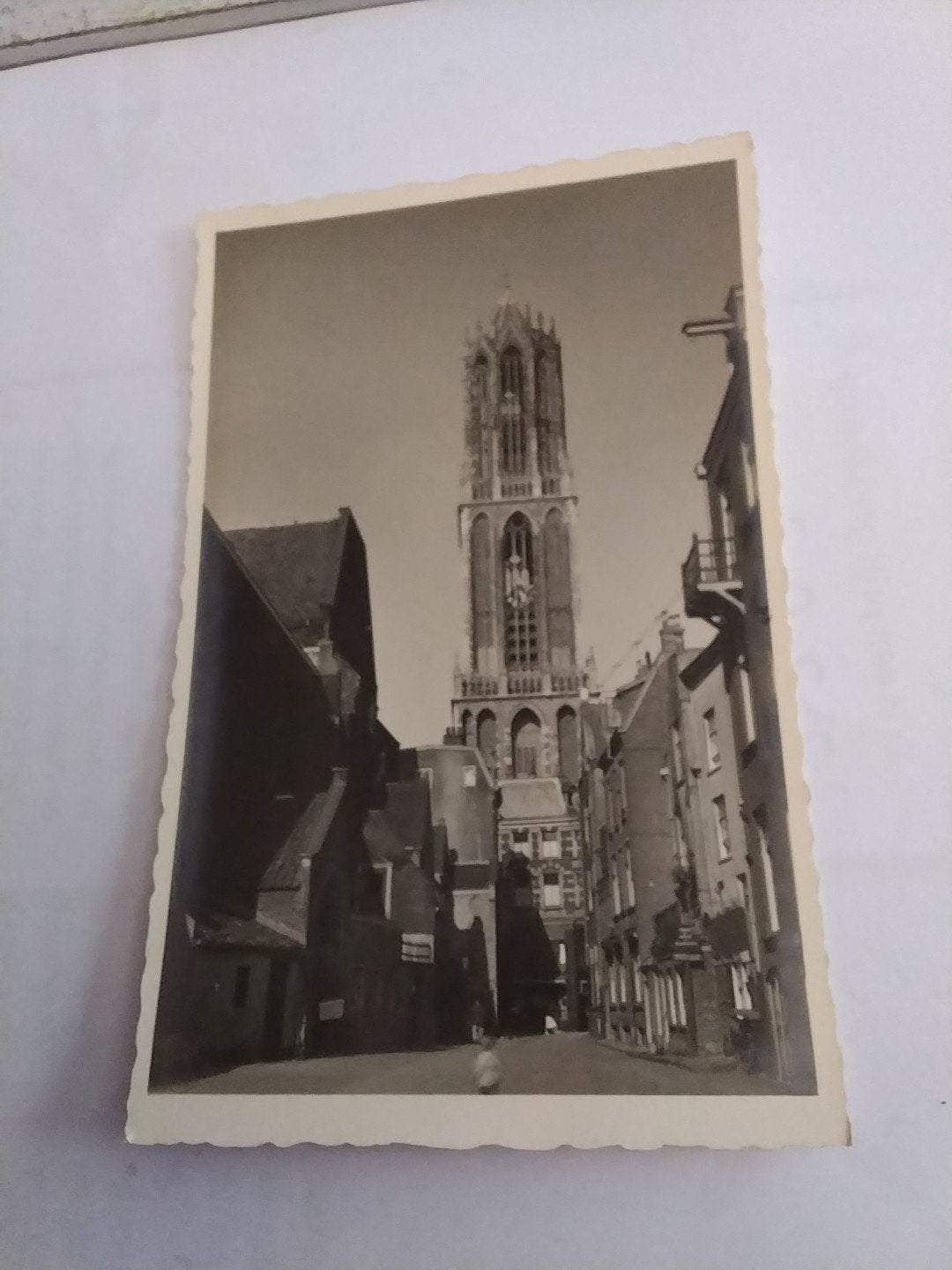 Oude Ansichtkaart Utrecht Domtoren - Foto W. Voerman, Ophalen of Verzenden, 1920 tot 1940, Ongelopen, Utrecht