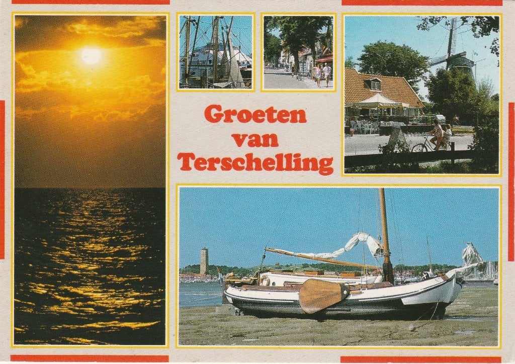 TERSCHELLING Avond Boot Groeten, Verzenden, 1980 tot heden, Gelopen, Waddeneilanden