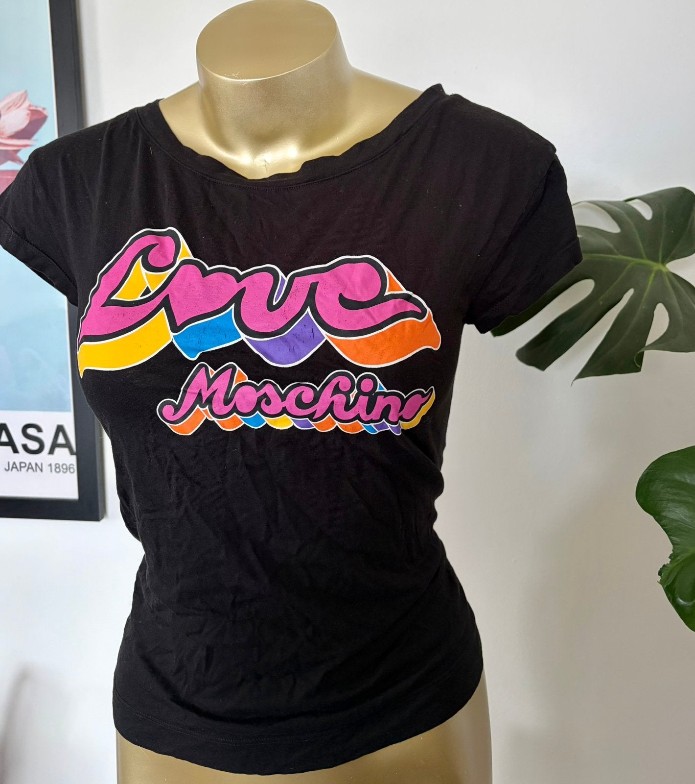 Vintage Love moschino dames t-shirt, Kleding | Dames, Maat 38/40 (M), Meerkleurig, Ophalen of Verzenden, Korte mouw