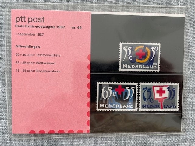Postzegelmapje PZM49 - Rode Kruis 1987 Postfris, Ophalen of Verzenden, Postfris, Overige thema's