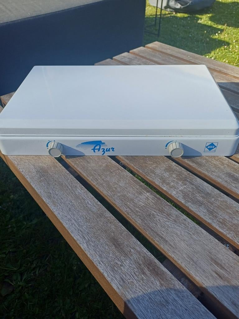 Azur 2-pits gasfornuis - Ideaal voor camping/outdoor, Caravans en Kamperen, Kampeeraccessoires, Ophalen of Verzenden, Gebruikt