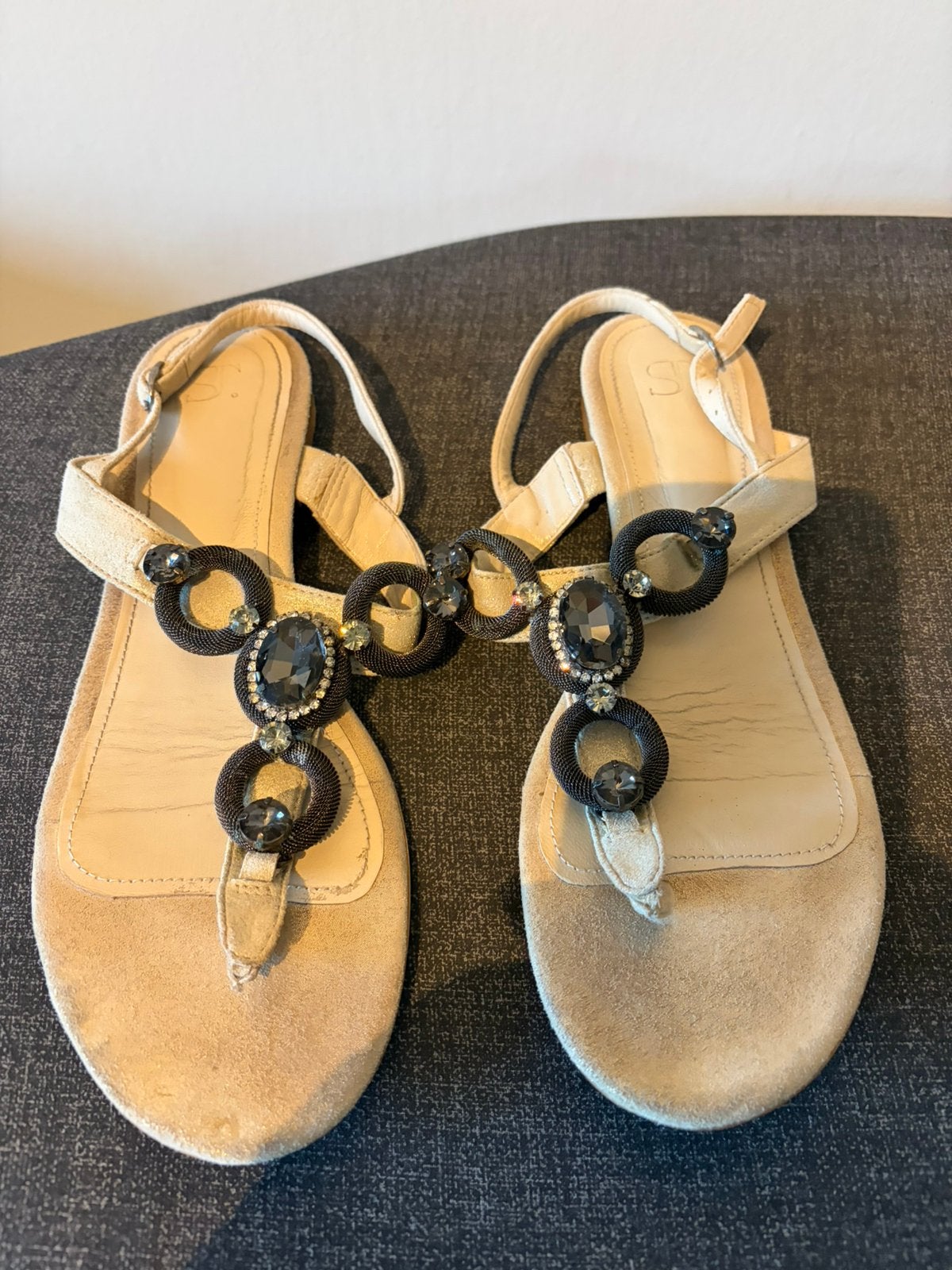 Leuke gedragen sandalen Supertrash maat 40 te koop, Kleding | Dames, Verzenden, Beige, Sandalen of Muiltjes, Gedragen
