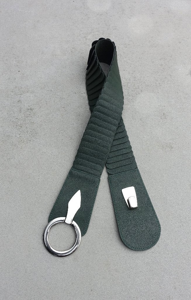 elastische dames tailleriem PD-73 in donkergroen - nieuw, Overige kleuren, 5 cm of meer, Tailleriem, Ophalen of Verzenden