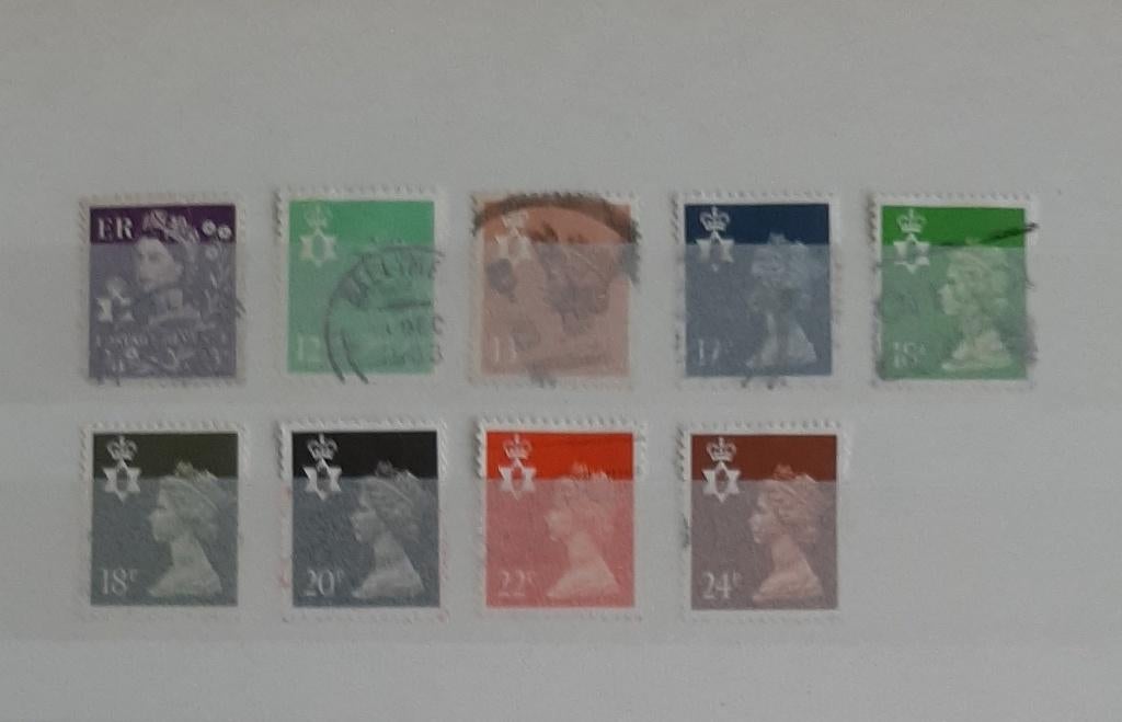 Postzegels Noord Ierland Nr. 3 Gestempeld 9 stuks, Ophalen, Gestempeld