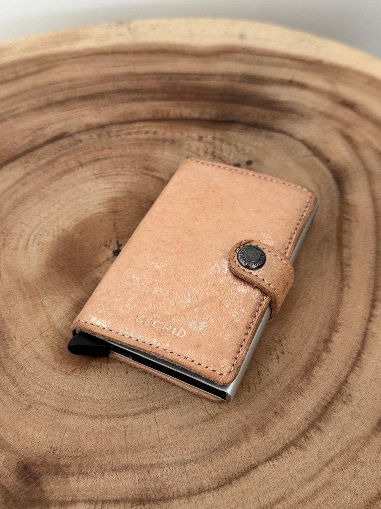 Secrid Miniwallet Rose Gold Metallic - RFID - nette staat, Overige merken, Gebruikt, Leer, Ophalen of Verzenden