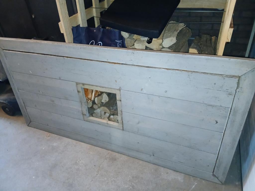 Tafelblad steigerhout 200x100 gratis afhalen, Tuin en Terras, Ophalen, Gebruikt, Rechthoekig, Hout