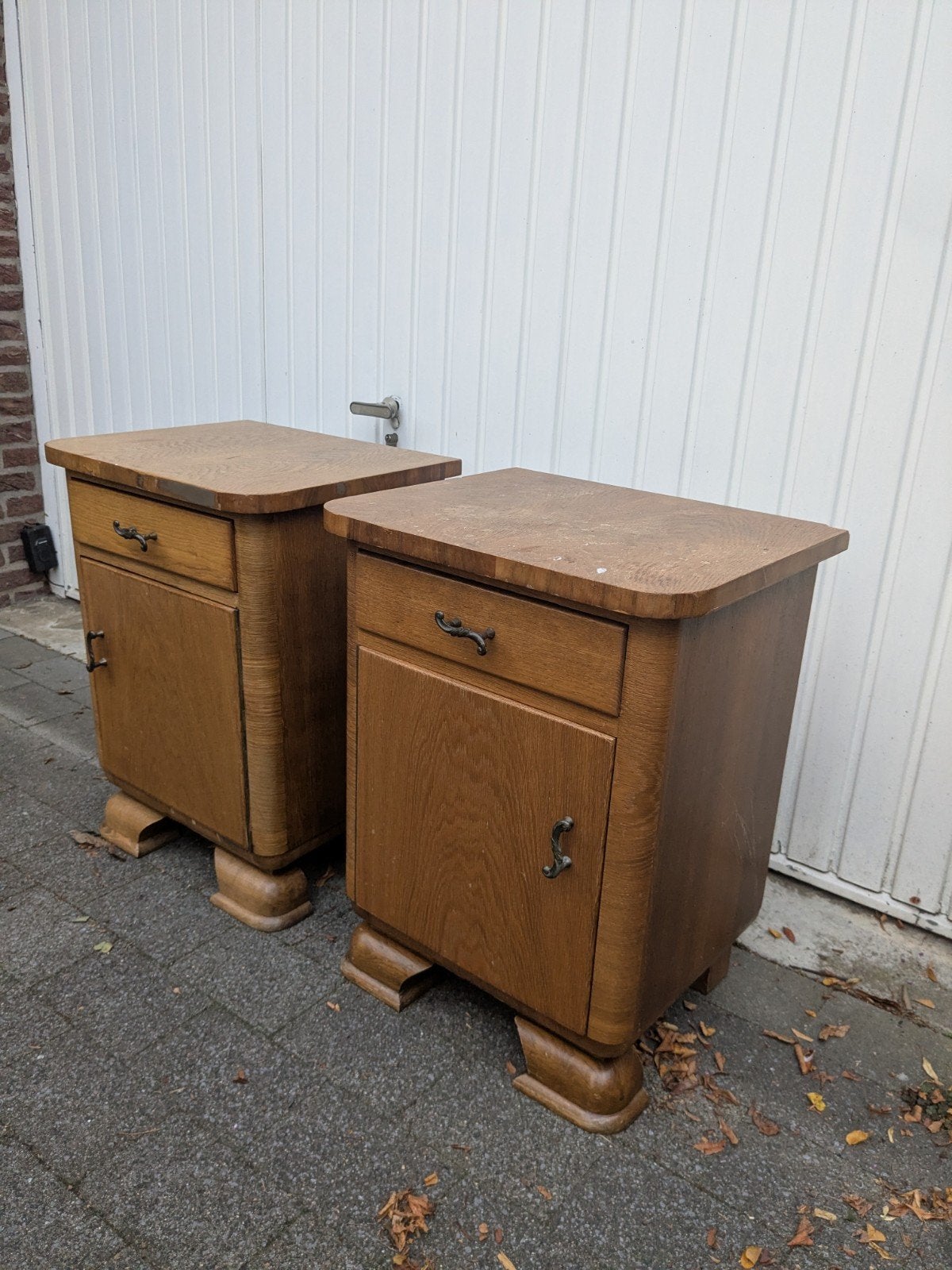 set vintage nachtkastjes, Ophalen of Verzenden, Zo goed als nieuw, Minder dan 45 cm, Minder dan 55 cm