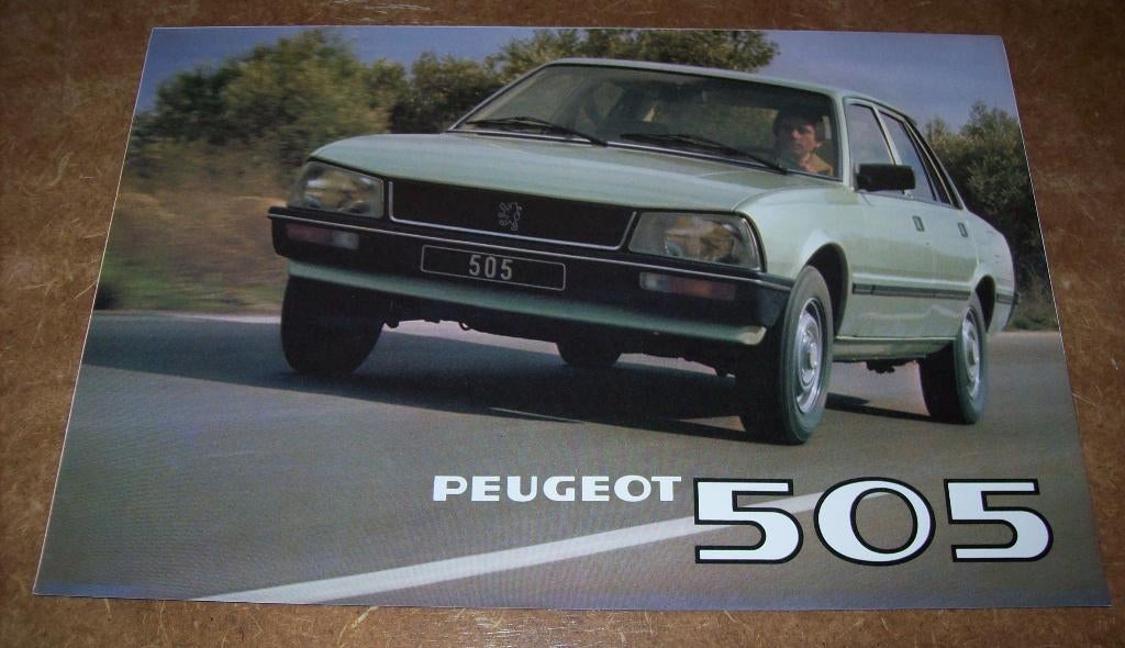 brochure Peugeot 505 modellen 1980, Ophalen of Verzenden, Nieuw, Peugeot