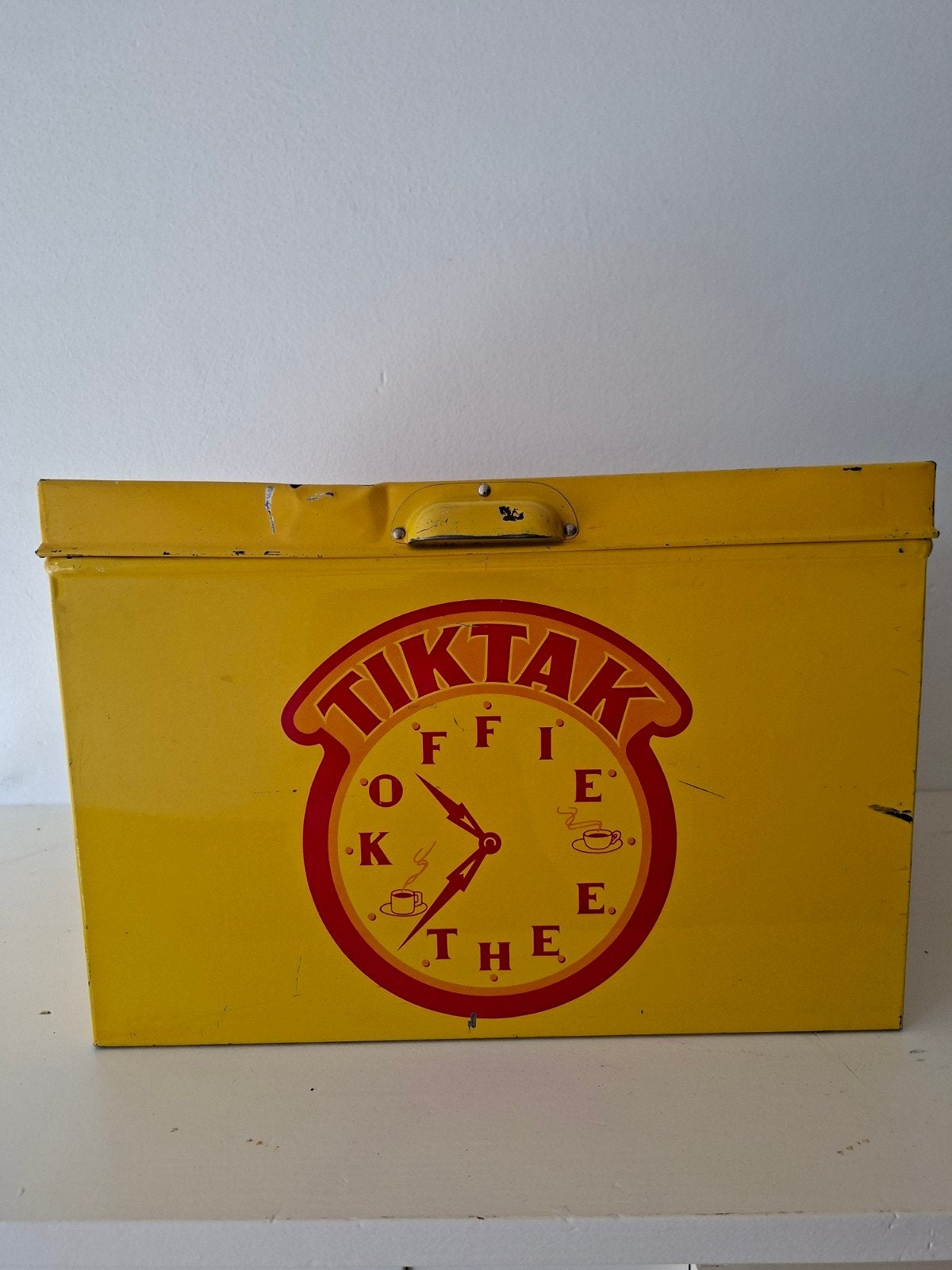Tik Tak Winkelblik, Verzamelen, Blikken, Ophalen of Verzenden, Gebruikt, Koffie, Overige merken