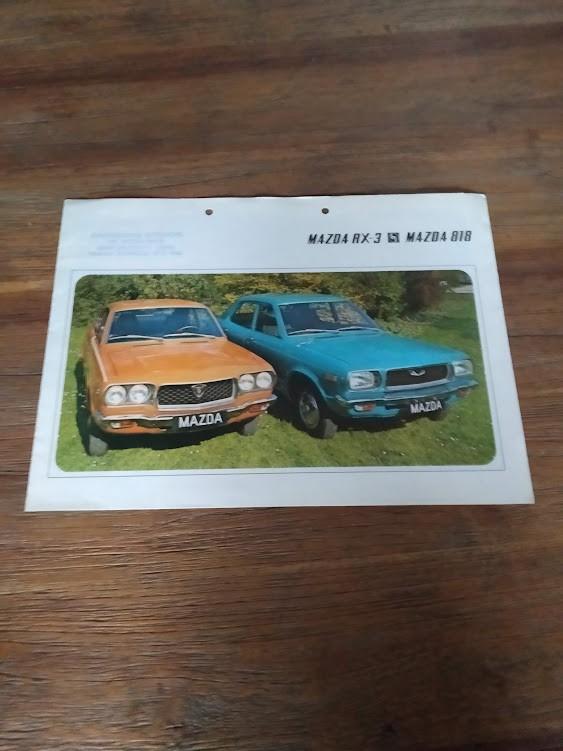Mazda RX 3 [ R X - 3 ] en Mazda 818 [ 1973 ] 6 pag., Verzenden, Zo goed als nieuw, Mazda
