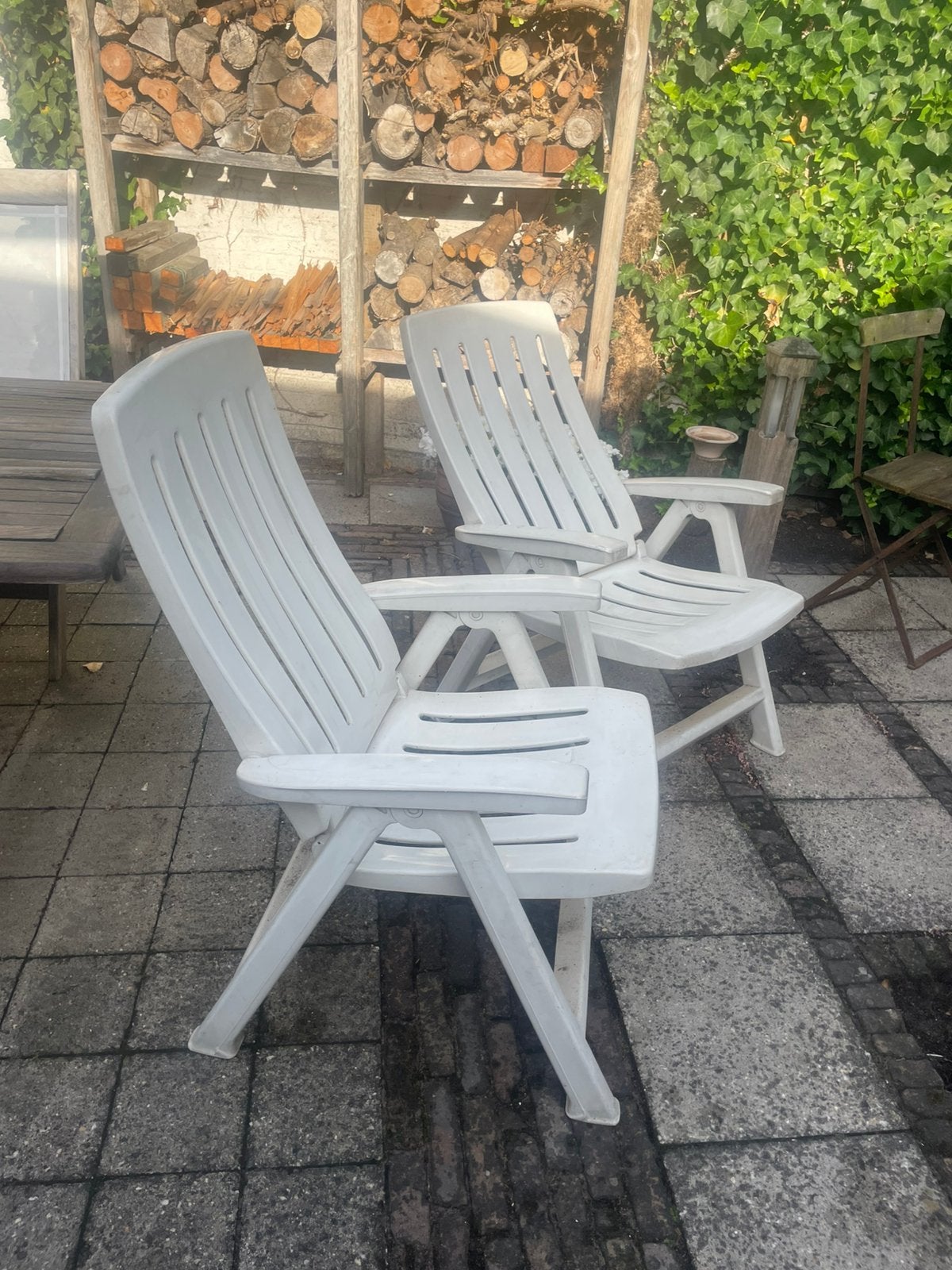 Kunstof Jardin tuinstoelen, Tuin en Terras, Tuinstoelen, Ophalen, Gebruikt, Kunststof, Inklapbaar