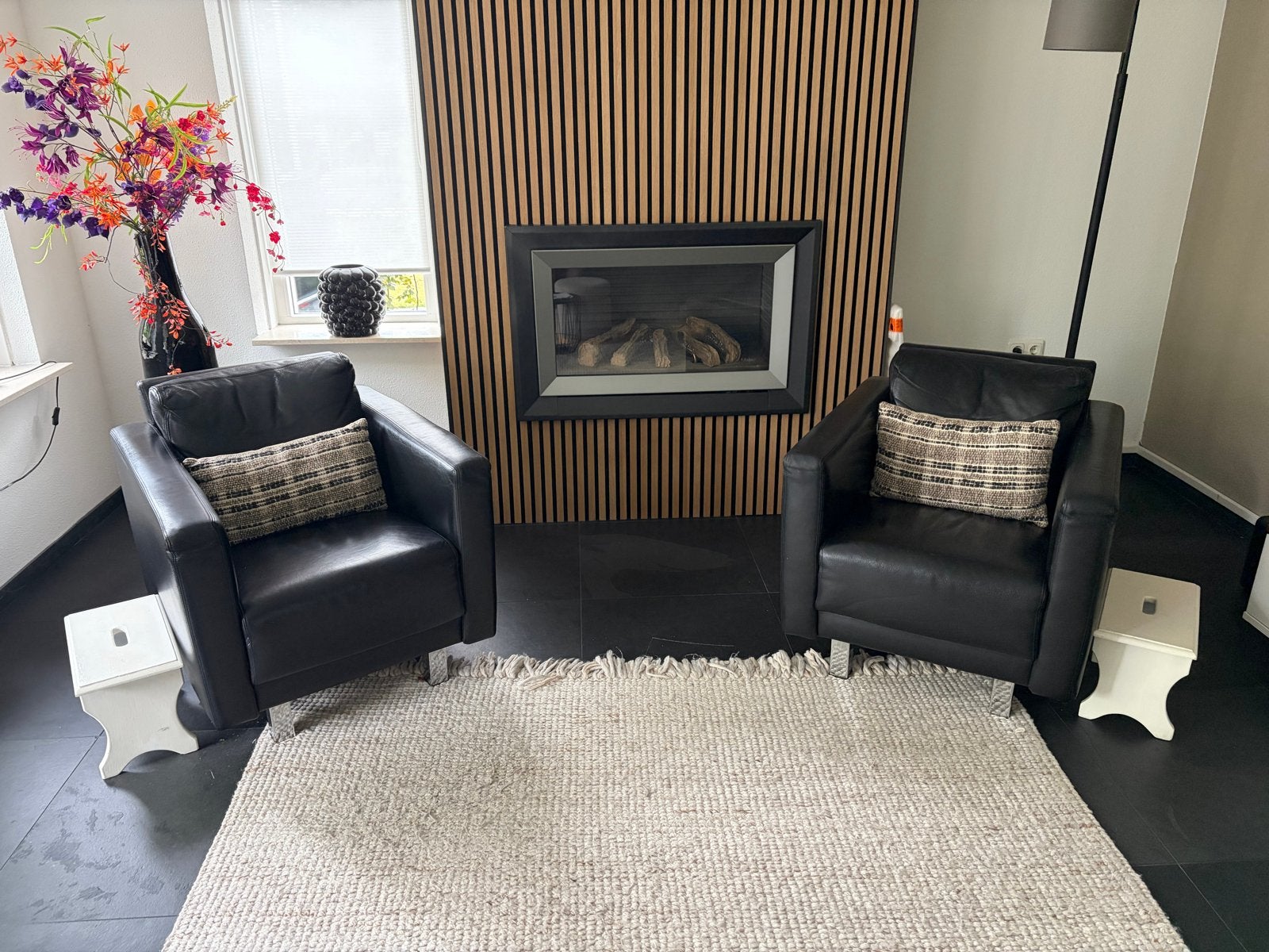 Montel stoelen - Goede staat, Huis en Inrichting, Stoelen, Ophalen, Gebruikt, Twee, Zwart