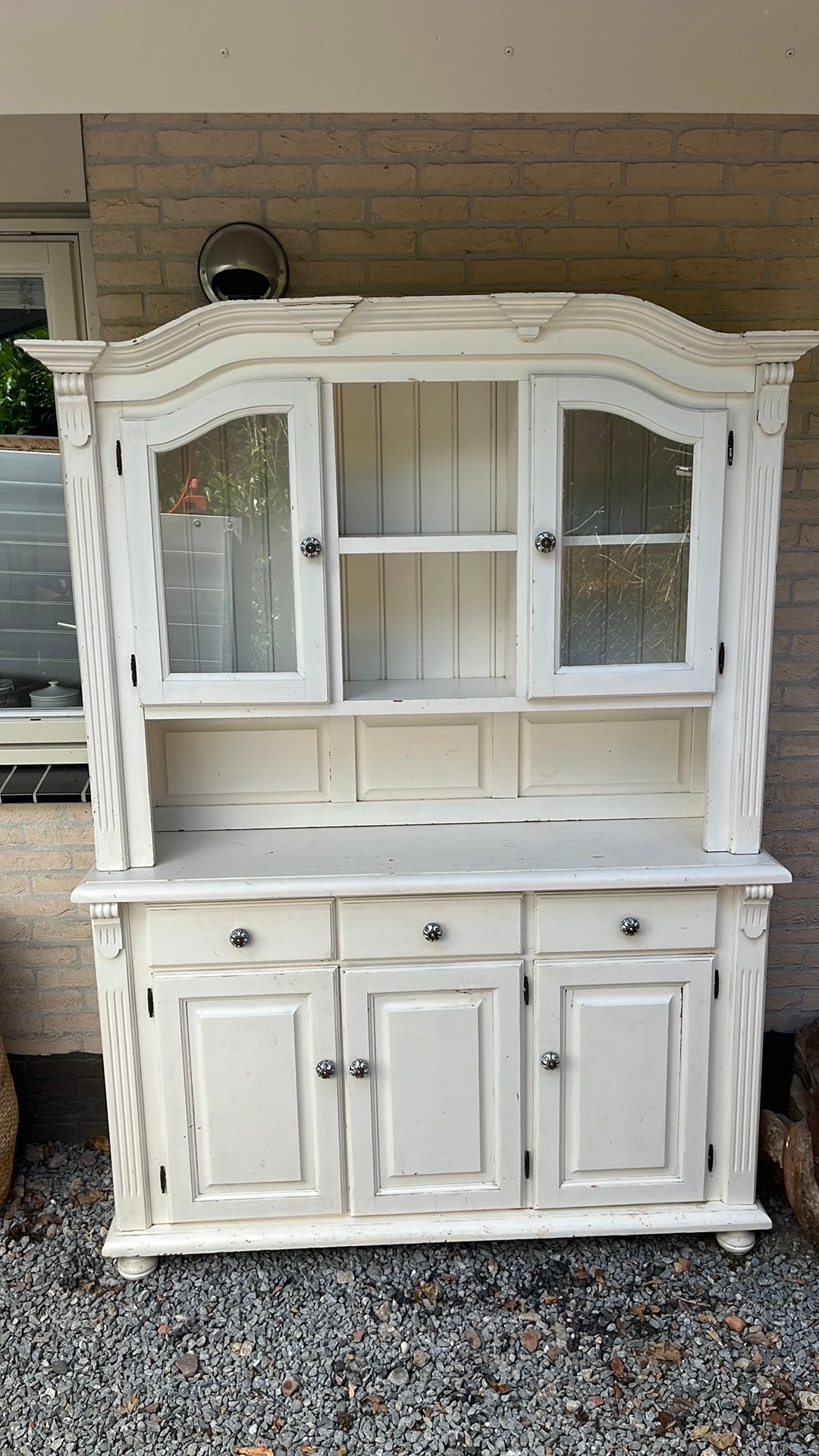 Brokante  kast  150 breed.  40/45 diep 200 hoog, Huis en Inrichting, Ophalen of Verzenden, Zo goed als nieuw, 25 tot 50 cm