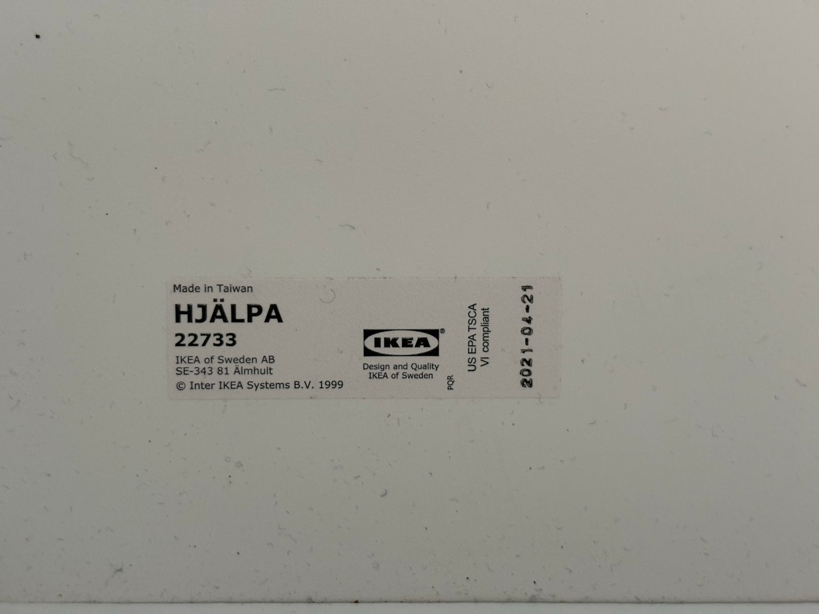 IKEA HJÄLPA Ladeblok met 3 laden - Wit, Huis en Inrichting, Ophalen, Overige materialen, Gebruikt, 50 tot 100 cm