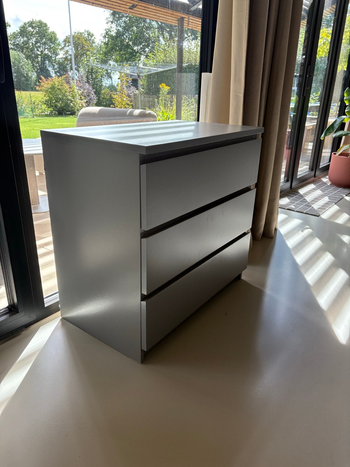 IKEA Malm ladekast - grijs, Ophalen, Gebruikt, 50 tot 100 cm, 3 of 4 laden