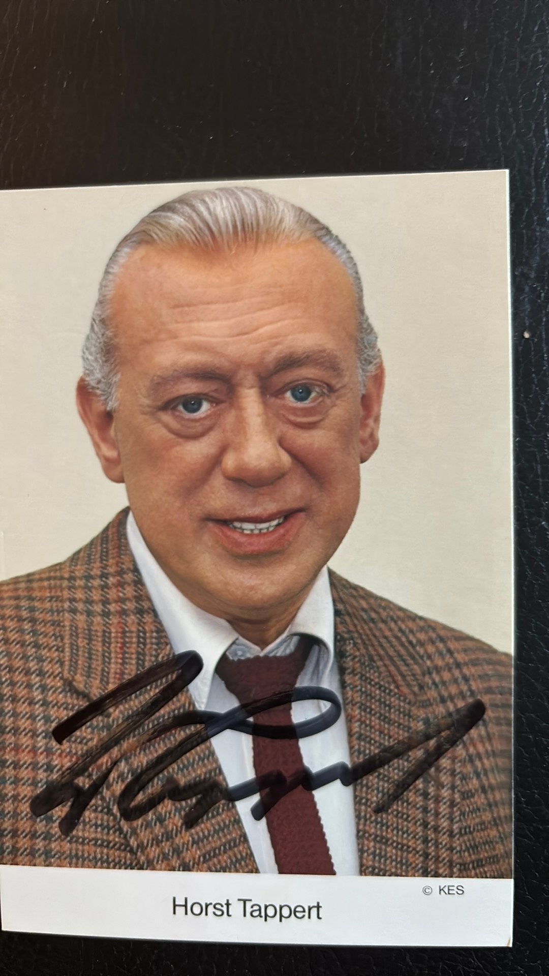 Horst Tappert DERRICK met mooi gezette ECHTE handtekening, Verzenden, 1980 tot heden, Ongelopen, Sterren en Beroemdheden