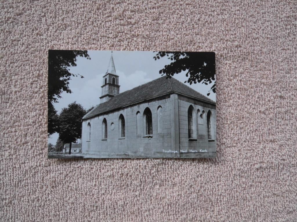 Tinallinge , Ned Herv Kerk. bij Baflo, Verzamelen, Ophalen of Verzenden, 1940 tot 1960, Ongelopen, Groningen