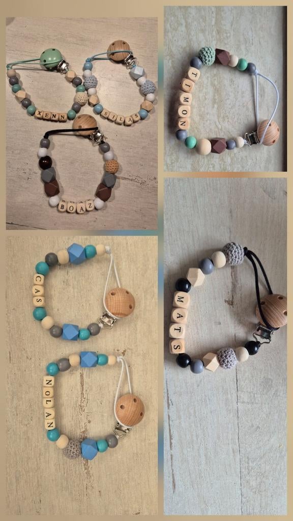 Gepersonaliseerde speenkoorden en meer babyaccessoires, Ophalen of Verzenden
