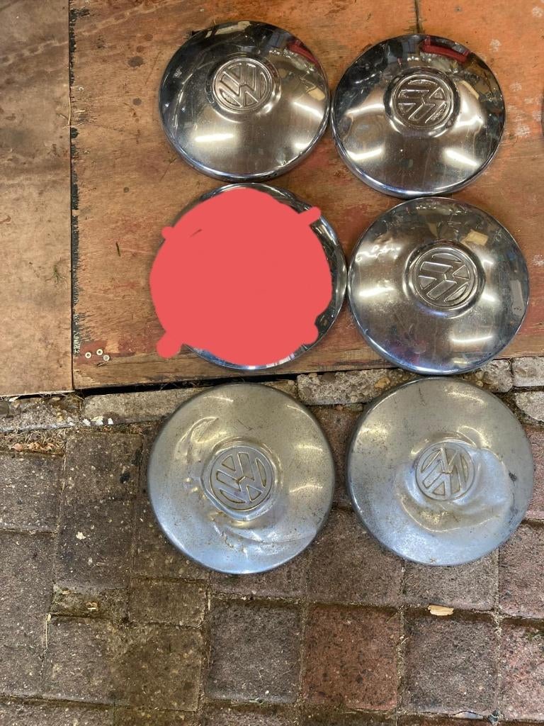 Wieldoppen vw kever karmann ghia type 3 181, Ophalen of Verzenden, Gebruikt