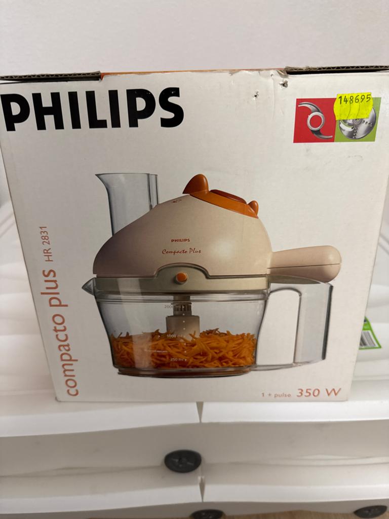 Nieuw Philips Compacto Plus HR 2831 Keukenmachine, Minder dan 1 liter, Ophalen of Verzenden, Nieuw, 1 snelheid