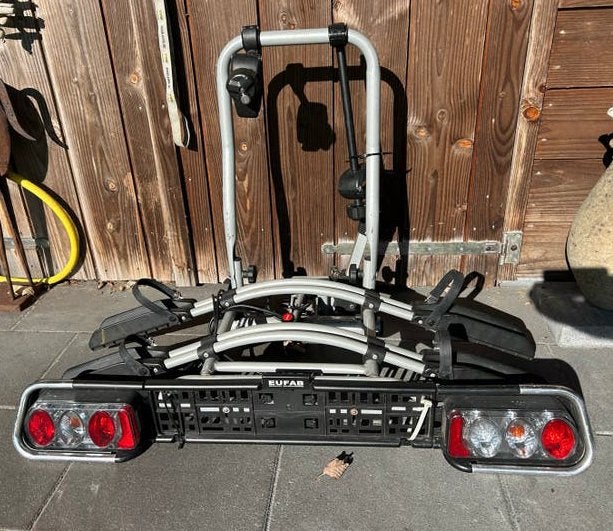 Eufab fietsendrager voor 2 (elektrische) fietsen - 60 kg, Auto diversen, Ophalen of Verzenden, Zo goed als nieuw, 2 fietsen, Trekhaakdrager