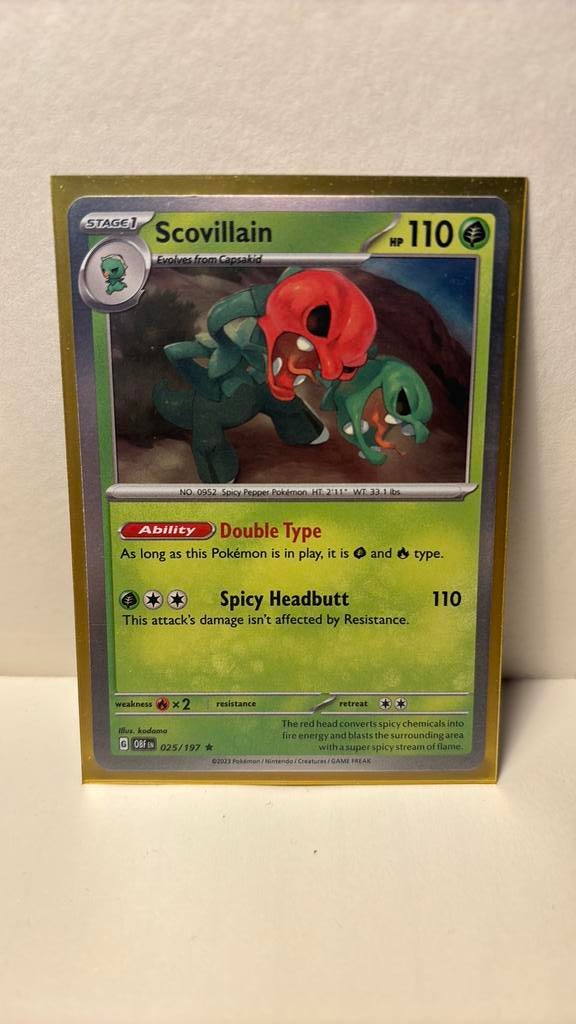 Scovillain 025/197 obsidian flames holo pokemon kaart, Ophalen of Verzenden, Nieuw, Boosterbox