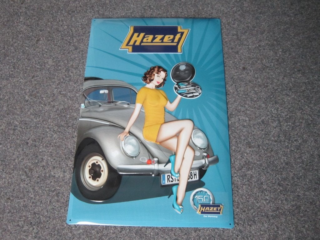 HAZET BLIKKEN RECLAMEBORD, Verzamelen, Ophalen, Nieuw, Reclamebord