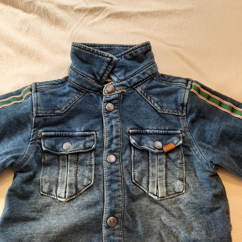 Stoer spijkerjasje maat 80 voor jongens, Kinderen en Baby's, Babykleding | Maat 80, Gebruikt, Ophalen of Verzenden, Jasje, Onbekend