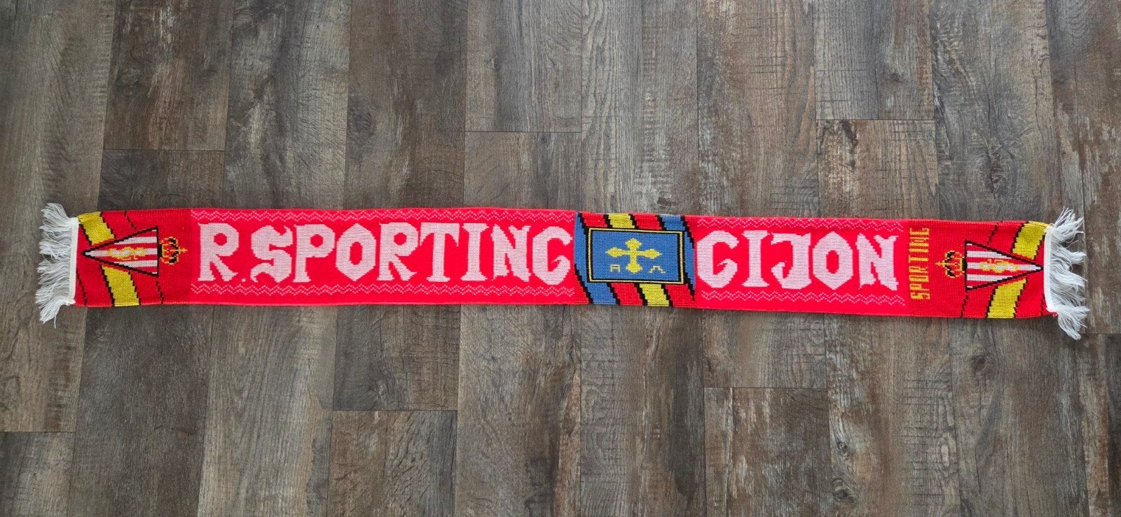Sjaal Sporting Gijon, Ophalen of Verzenden, Zo goed als nieuw, Buitenlandse clubs, Vaantje of Sjaal