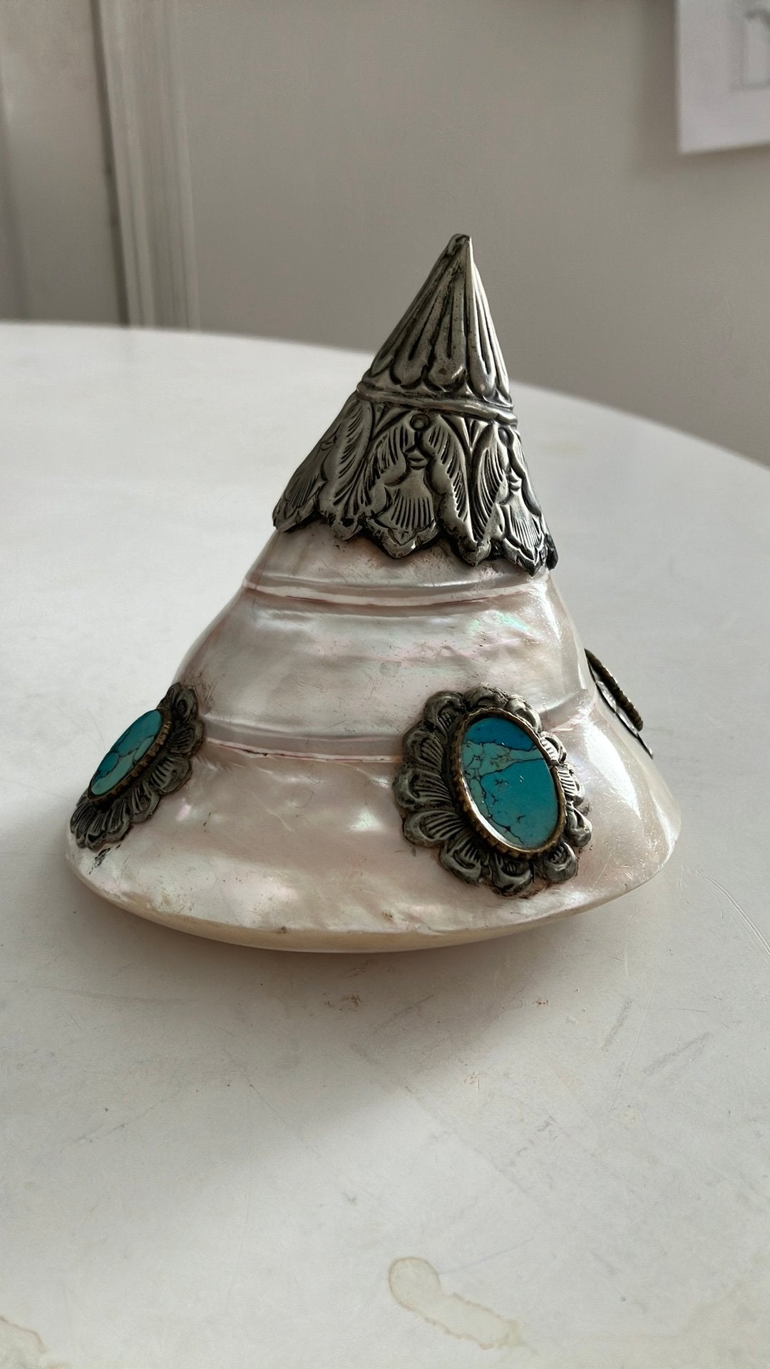 Tibetaanse conch schelp, Ophalen of Verzenden